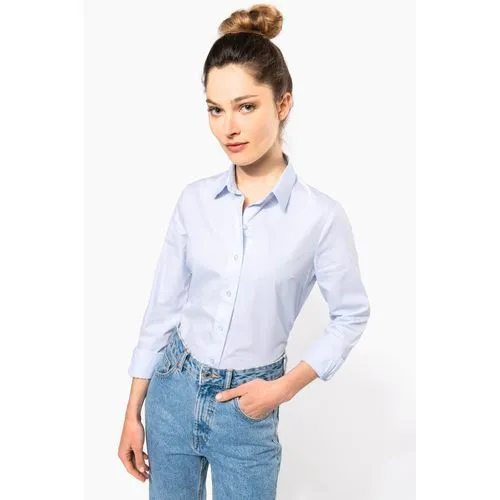 Chemise popeline manches longues femme