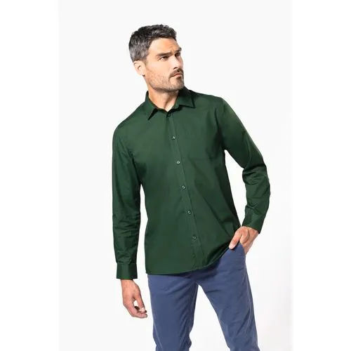 Chemise popeline polycoton entretien facile homme