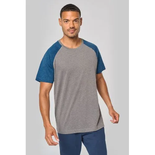 T-shirt triblend bicolore sport manches courtes unisexe 1 T-shirt triblend bicolore sport manches courtes unisexe