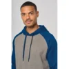 Sweat-shirt à capuche bicolore unisexe