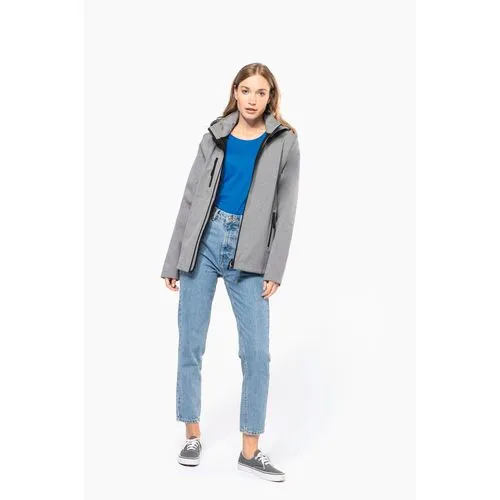 Veste Softshell 3 couches à capuche avec manches amovibles unisexe