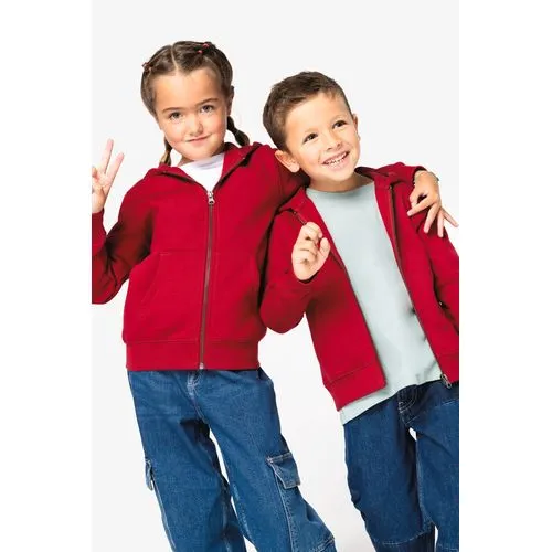 Sweat-shirt écoresponsable zippé à capuche enfant