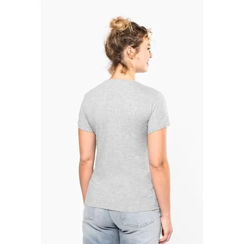 T-shirt col V manches courtes femme