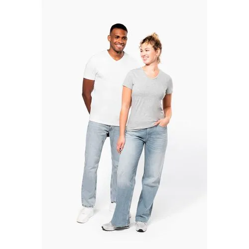 T-shirt col V manches courtes femme