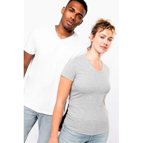 T-shirt col V manches courtes femme