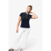 Polo jersey bicolore femme