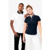 Polo jersey bicolore femme