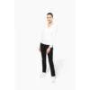 T-shirt Supima® col V manches longues femme