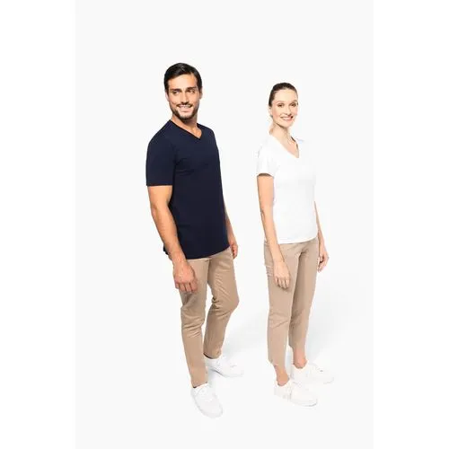 T-shirt Supima® col V manches courtes femme