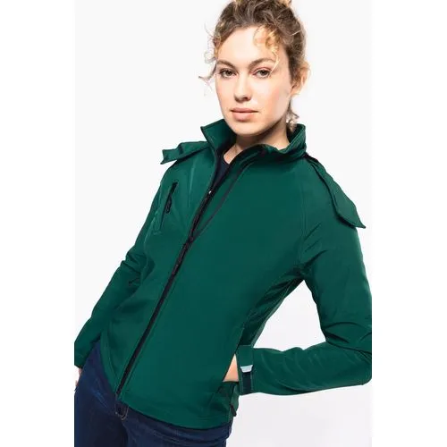 Veste softshell à capuche amovible femme 1 Veste softshell à capuche amovible femme