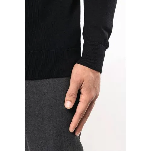 Pull Mérinos col roulé homme