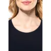 T-shirt Supima® col rond manches courtes femme