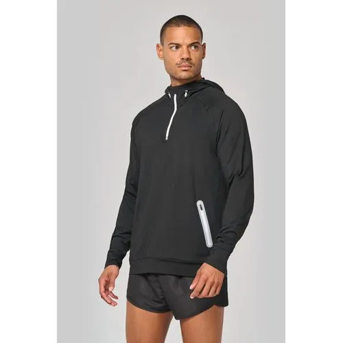 Sweat-shirt à capuche 1/4 zip sport unisexe 1 Sweat-shirt à capuche 1/4 zip sport unisexe