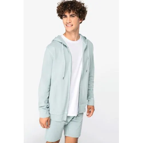 Sweat-shirt écoresponsable zippé à capuche French Terry unisexe