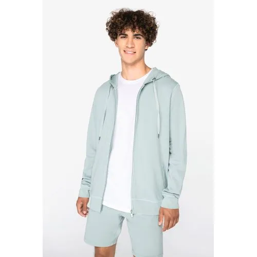 Sweat-shirt écoresponsable zippé à capuche French Terry unisexe