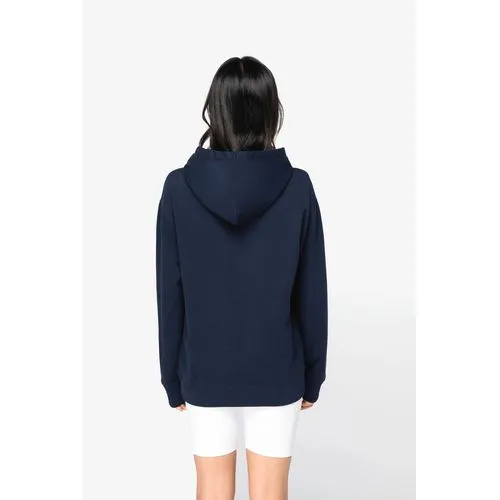 Sweat-shirt écoresponsable à capuche  à épaules tombantes French Terry unisexe