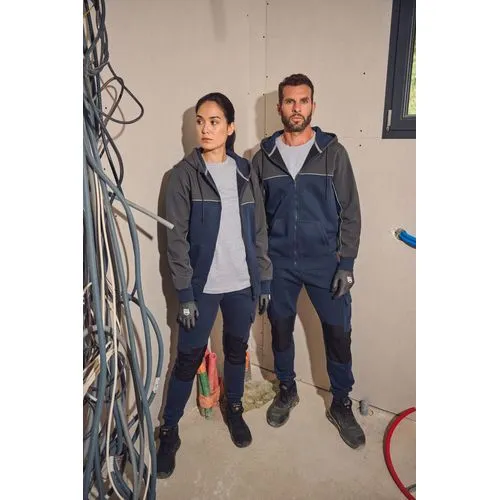 Veste molleton bicolore zippée à capuche écoresponsable unisexe 8 Pantalon molleton cargo écoresponsable homme