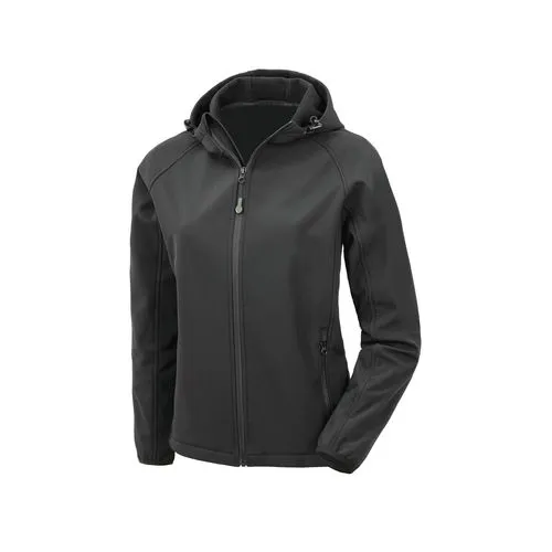 Veste softshell recyclée 3 couches à capuche femme 2 Veste softshell recyclée 3 couches à capuche femme