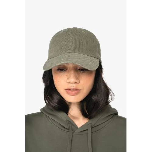 Casquette écoresponsable en velours côtelé 6 panneaux unisexe