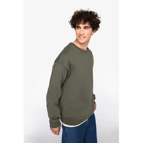 Sweat-shirt écoresponsable à col rond oversize unisexe