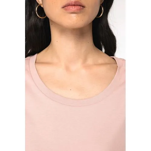 T-shirt écoresponsable manches à revers femme