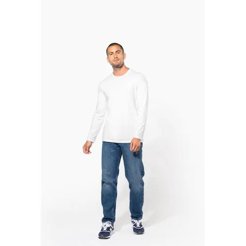 T-shirt col rond manches longues homme