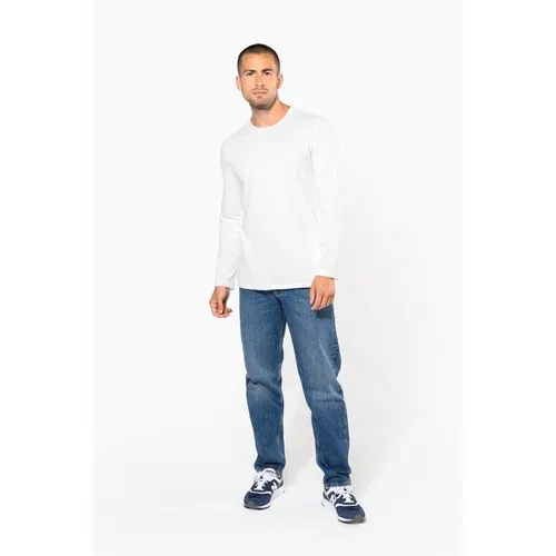 T-shirt col rond manches longues homme