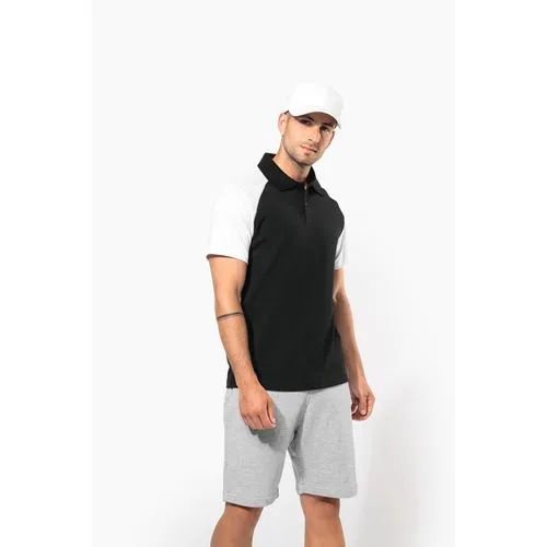 Polo baseball manches courtes