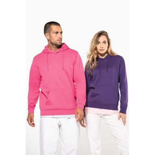 Sweats capuche unis rose et violet, sans marquage