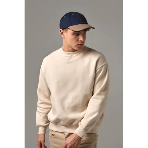 Casquette homme profil bas en coton brossé - 6 panneaux