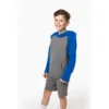 Sweat-shirt capuche bicolore enfant