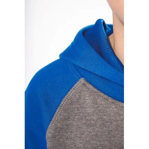 Sweat-shirt capuche bicolore enfant
