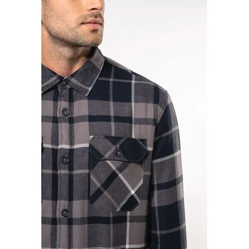 Surchemise à carreaux doublée sherpa homme