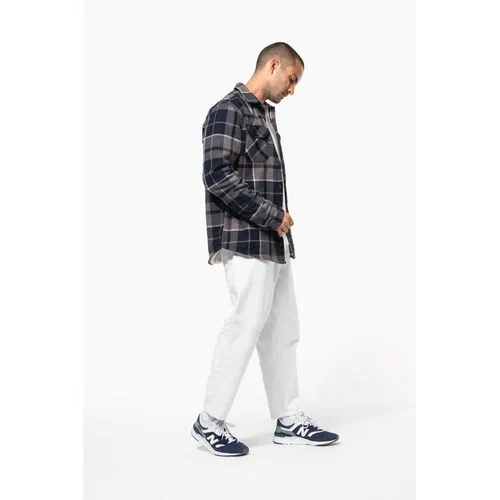 Surchemise à carreaux doublée sherpa homme