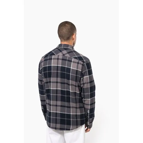 Surchemise à carreaux doublée sherpa homme