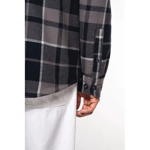 Surchemise à carreaux doublée sherpa homme