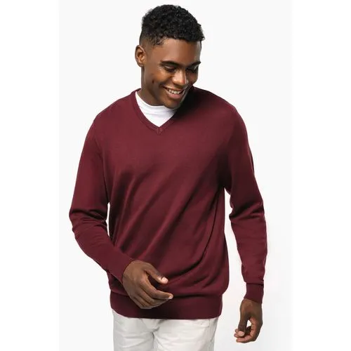 Pull col V homme