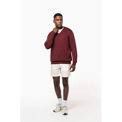 Pull col V homme