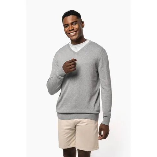 Pull col en V écoresponsable homme