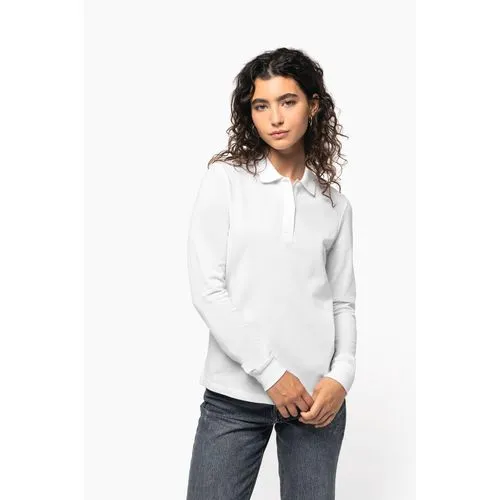 Polo piqué manches longues Bio180 femme