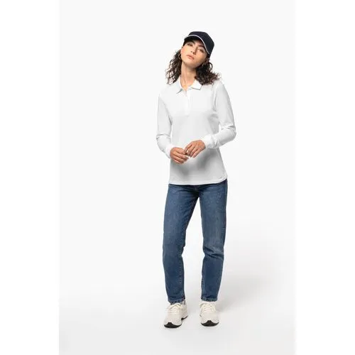 Polo piqué manches longues Bio180 femme 9 Polo piqué manches longues Bio180 femme