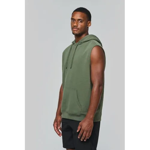 Sweat-shirt à capuche sans manches unisexe