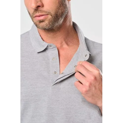 Polo col boutons pression manches courtes homme