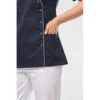 Blouse polycoton avec boutons-pression femme