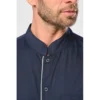 Blouse polycoton avec boutons-pression homme