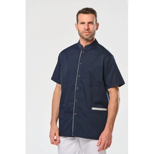 Blouse polycoton avec boutons-pression homme
