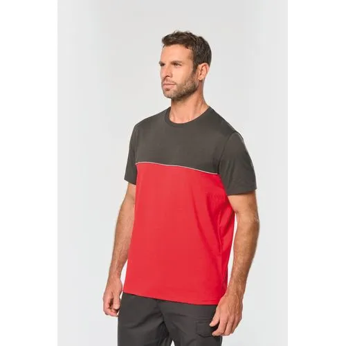 T-shirt bicolore écoresponsable manches courtes unisexe