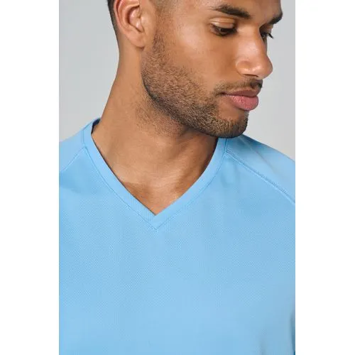 T-shirt de sport manches courtes col v homme