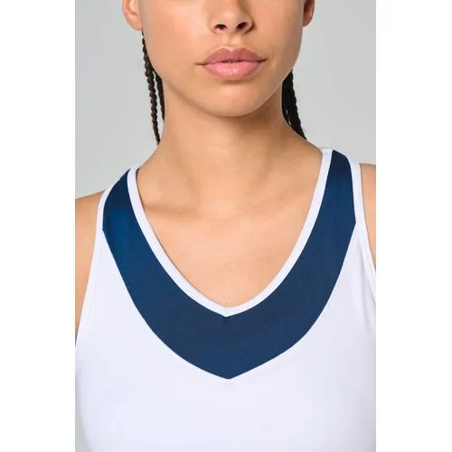 Débardeur de padel bicolore femme
