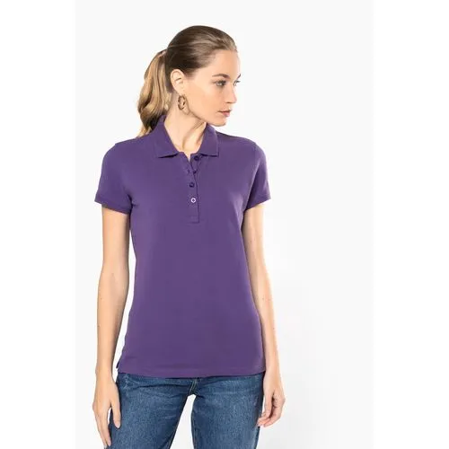 Polo piqué manches courtes femme